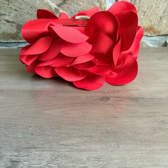 Sondra Roberts Satin Red Rose Clutch - Picture 3 of 8